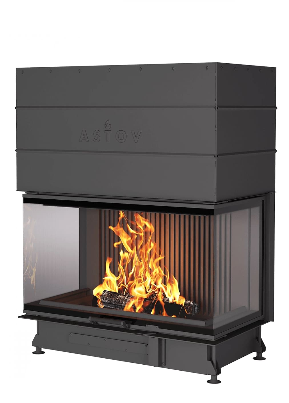 Каминная топка <br/>АСТОВ П3С 10057, футеровка 3D панели 
