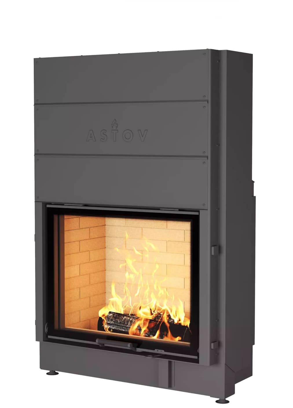 Каминная топка <br/>АСТОВ ПС 8063, встроенный шибер, футеровка шамот