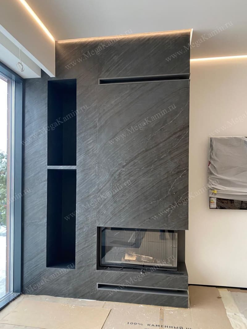 10. Каминная топка АСТОВ  П2С 10057 камин угловой