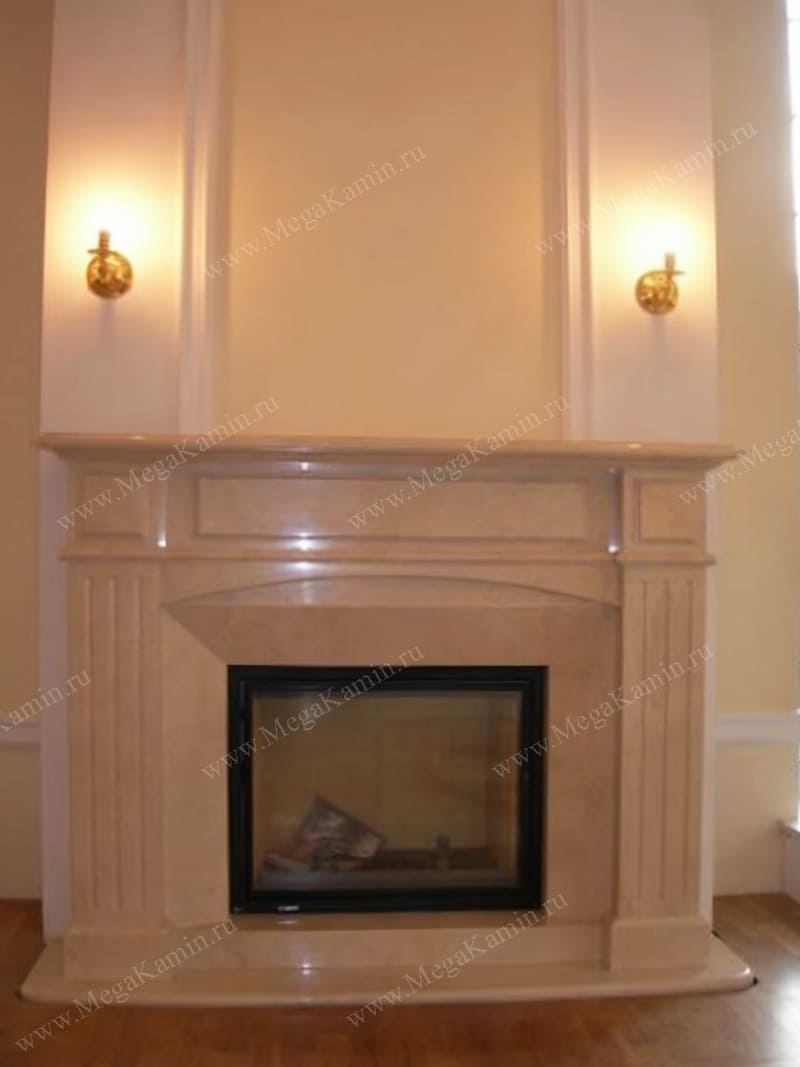 13. Камин с мраморным порталом топка "SUPRA"